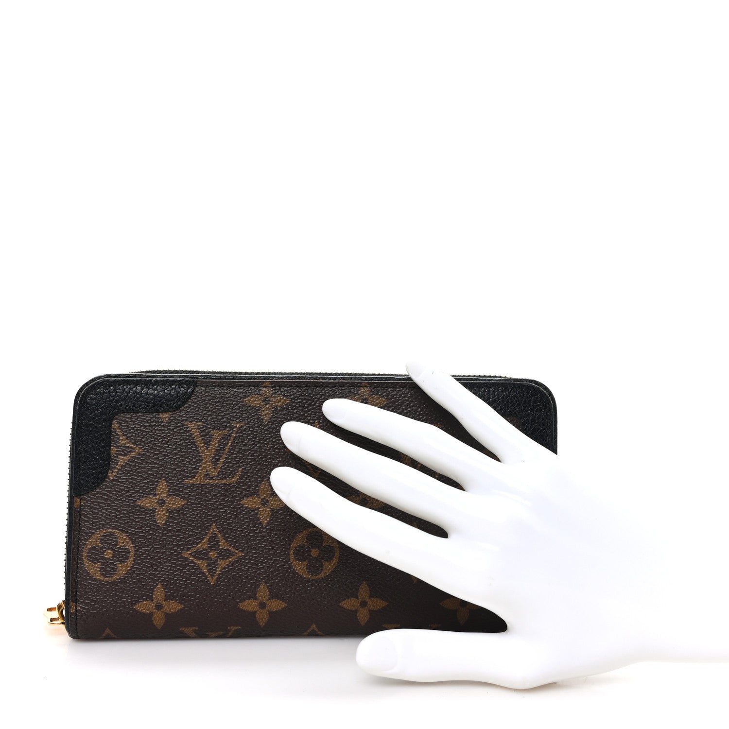 Louis Vuitton Monogram Zippy Retiro Wallet Black 2 of 6