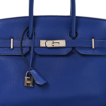Hermes Togo BIRKIN 35 Bleu France 8 of 10