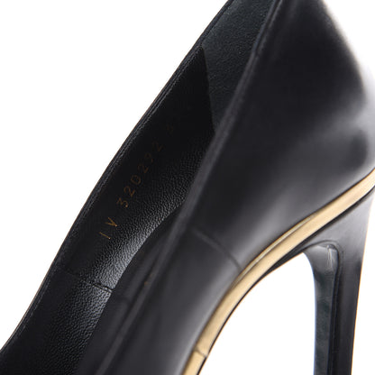 Saint Laurent Calfskin Classic Janis Pumps 37.5 Black 8 of 12