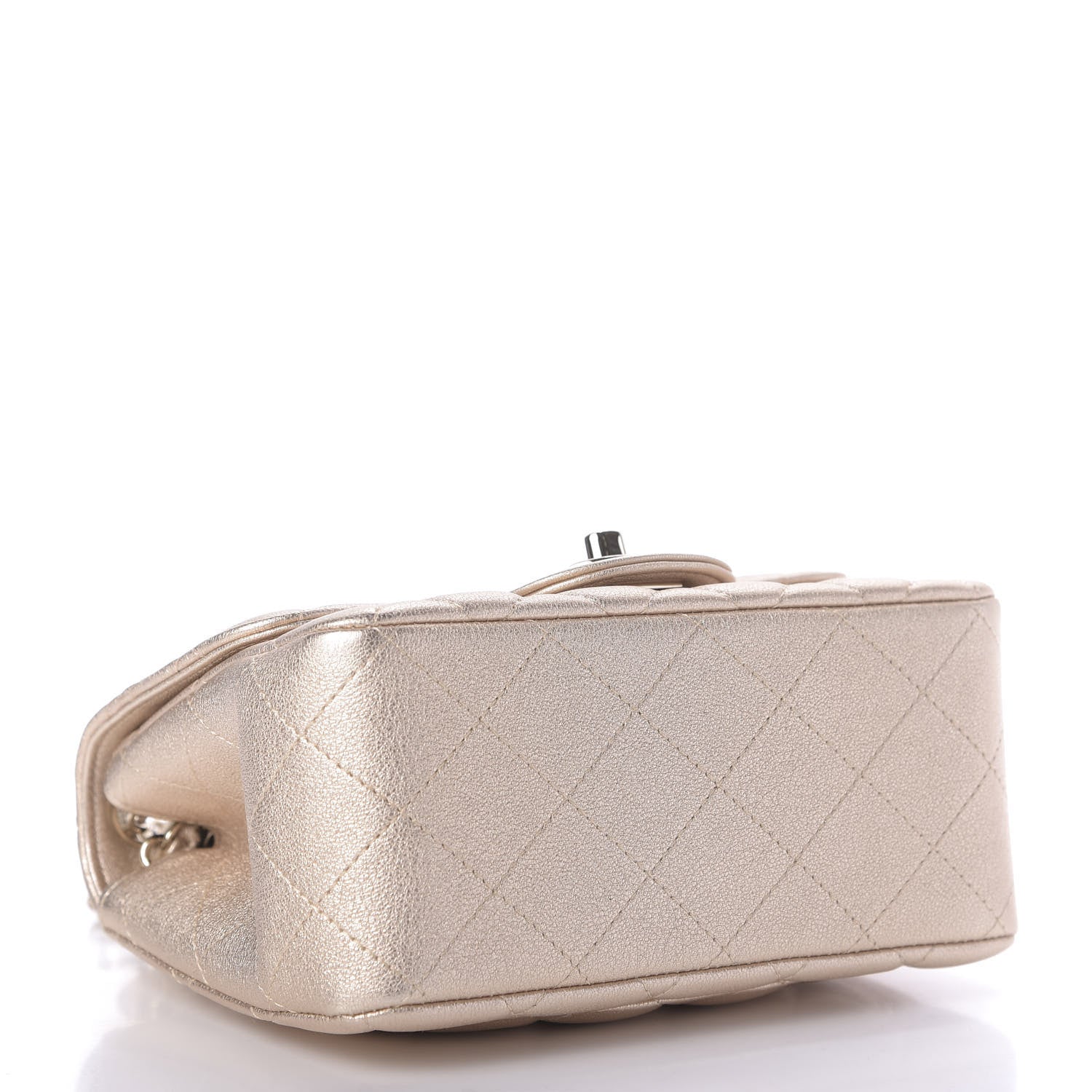 Chanel Metallic Lambskin Quilted Mini Square Flap Gold 4 of 9