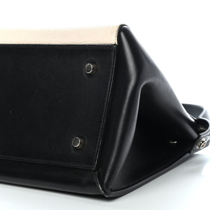 Celine Supple Calfskin Medium Bi-Color Edge Shoulder Bag Cream 10 of 10