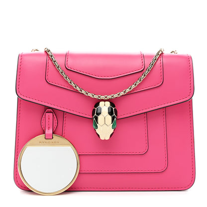 Bulgari Calfskin Small Serpenti Forever Snake Strap Crossbody Bag Pink 3 of 11
