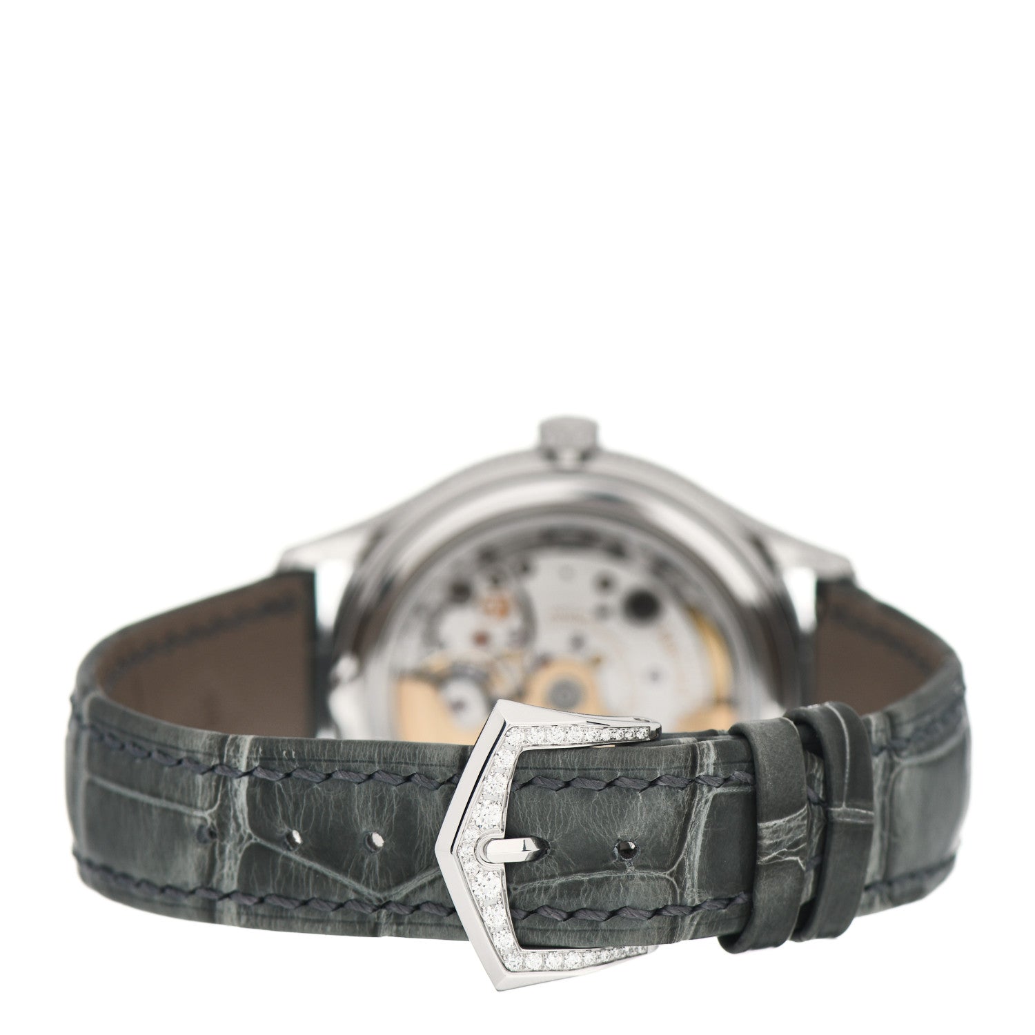 Patek Philippe 18K White Gold Alligator Diamond Mother of Pearl 38mm Annual Calendar Automatic Watch 4948G-010 3 of 5