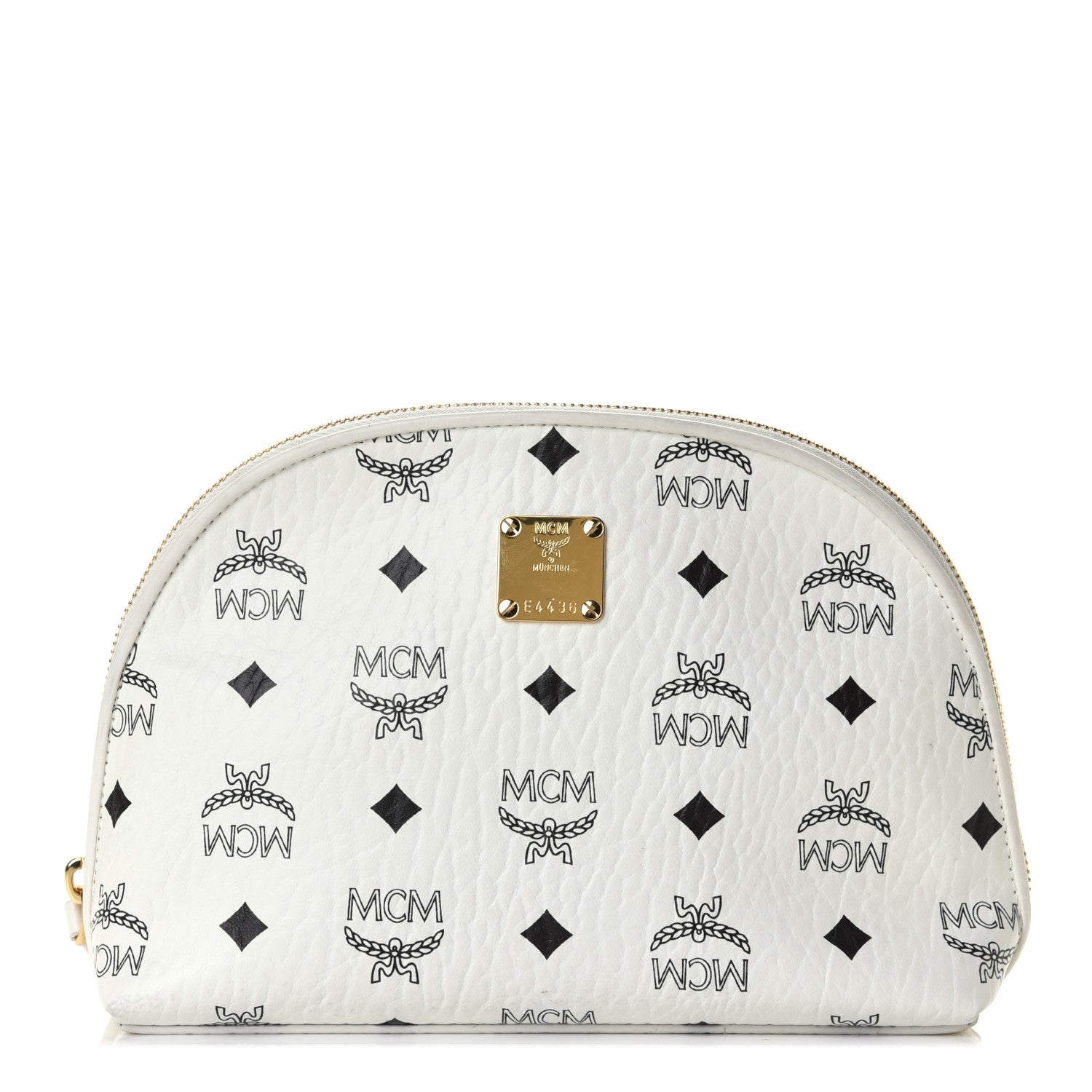 MCM Visetos Heritage Cosmetic Pouch White 1 of 5