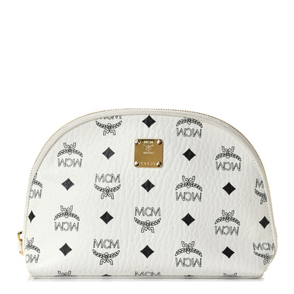 MCM Visetos Heritage Cosmetic Pouch White 1 of 5