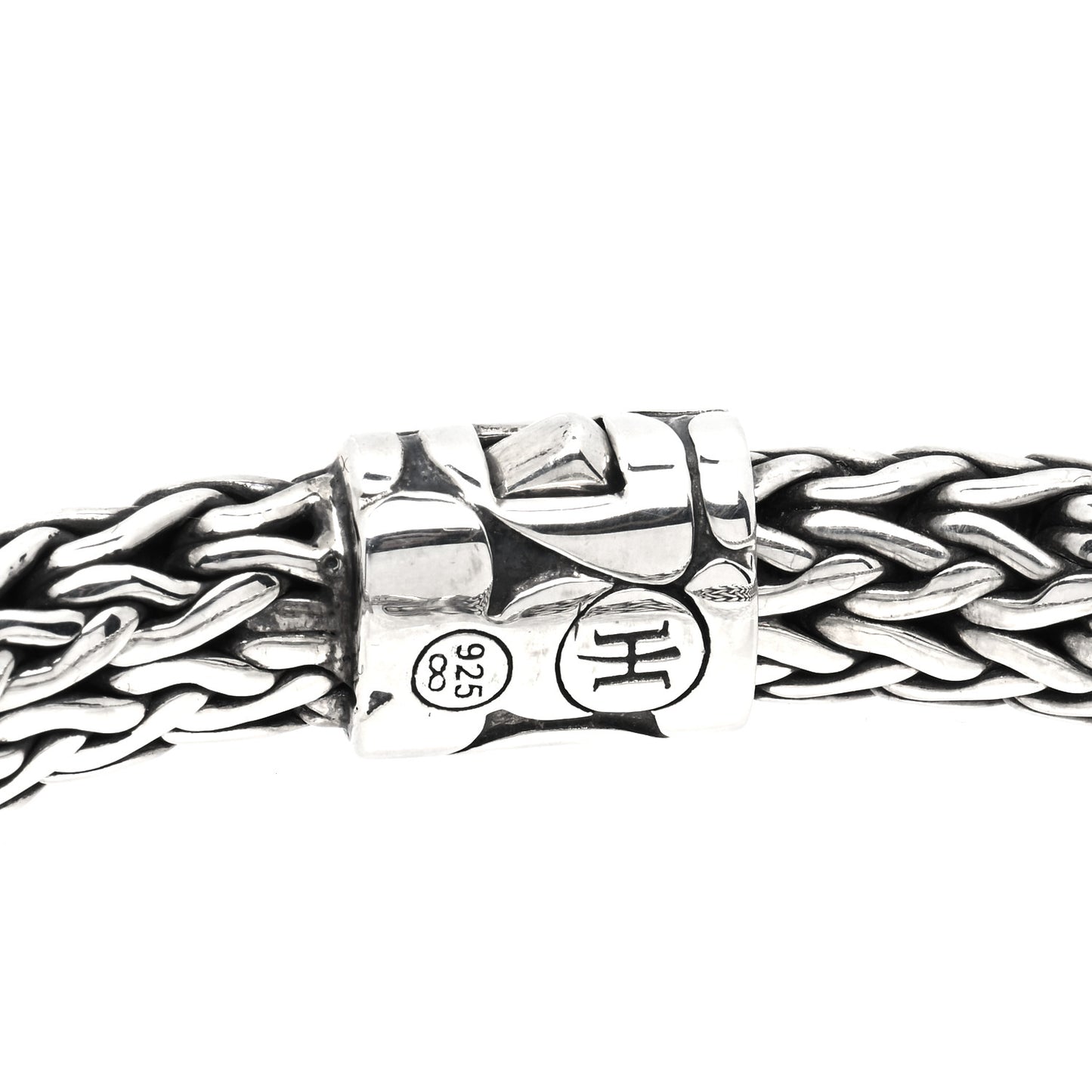 Sterling Silver White Topaz Kali Lava Station Bracelet