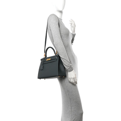 Hermes Epsom Kelly Sellier 28 Bleu Orage 2 of 11