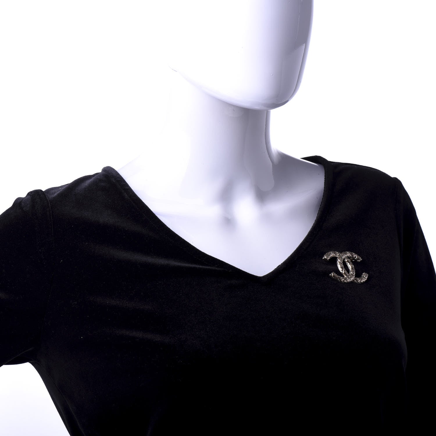 Chanel Metal CC Diamond Quilted Brooch Light Gold 2 of 5