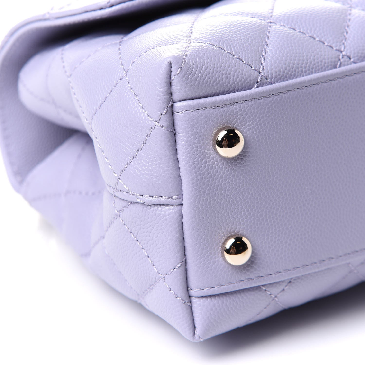 Chanel Caviar Quilted Mini Coco Handle Flap Light Purple 9 of 10