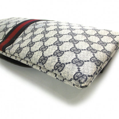 Gucci Monogram Fold Over Clutch Navy 4 of 8