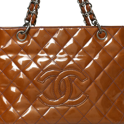 Chanel Patent Petit Timeless Shopping Tote PTT Brown 9 of 11