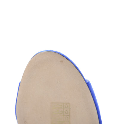 Jimmy Choo Suede Ren 100 Sandals 40.5 Cobalt 8 of 11