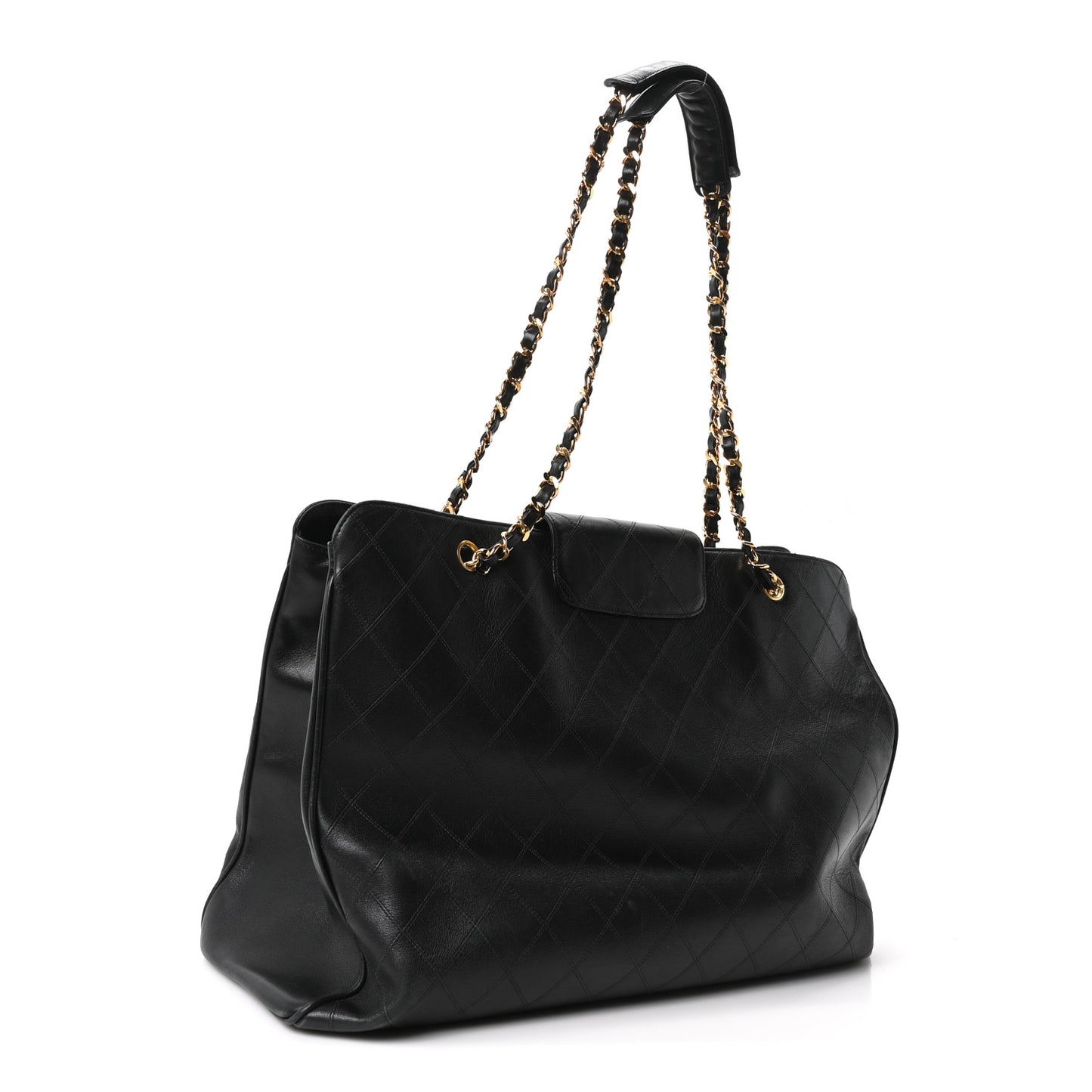 Calfskin Stitched XL Weekender Black