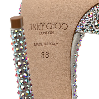 Jimmy Choo Satin Crystal Saeda 100 Pumps 38 Ivory 7 of 8