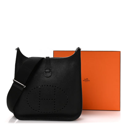Hermes Taurillon Clemence Evelyne III PM Black 11 of 11