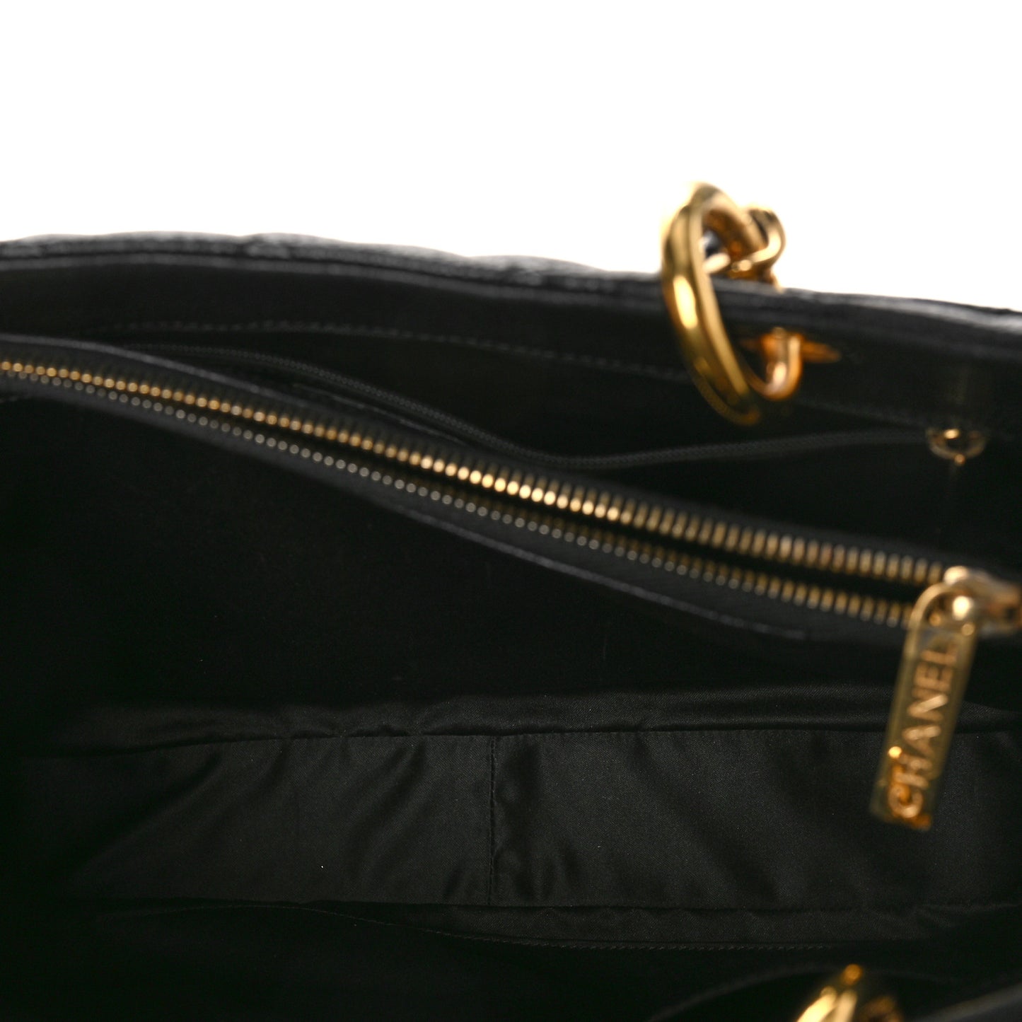 Caviar Quilted Grand Shopping Tote GST Black
