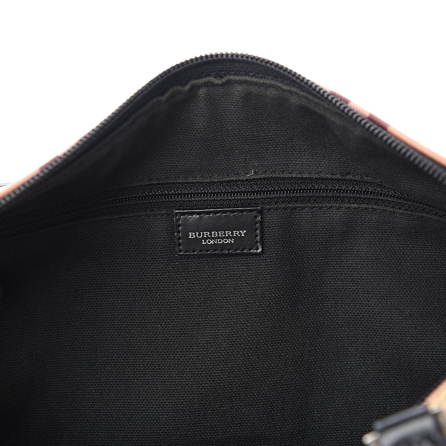 House Check Barrel Bag Black