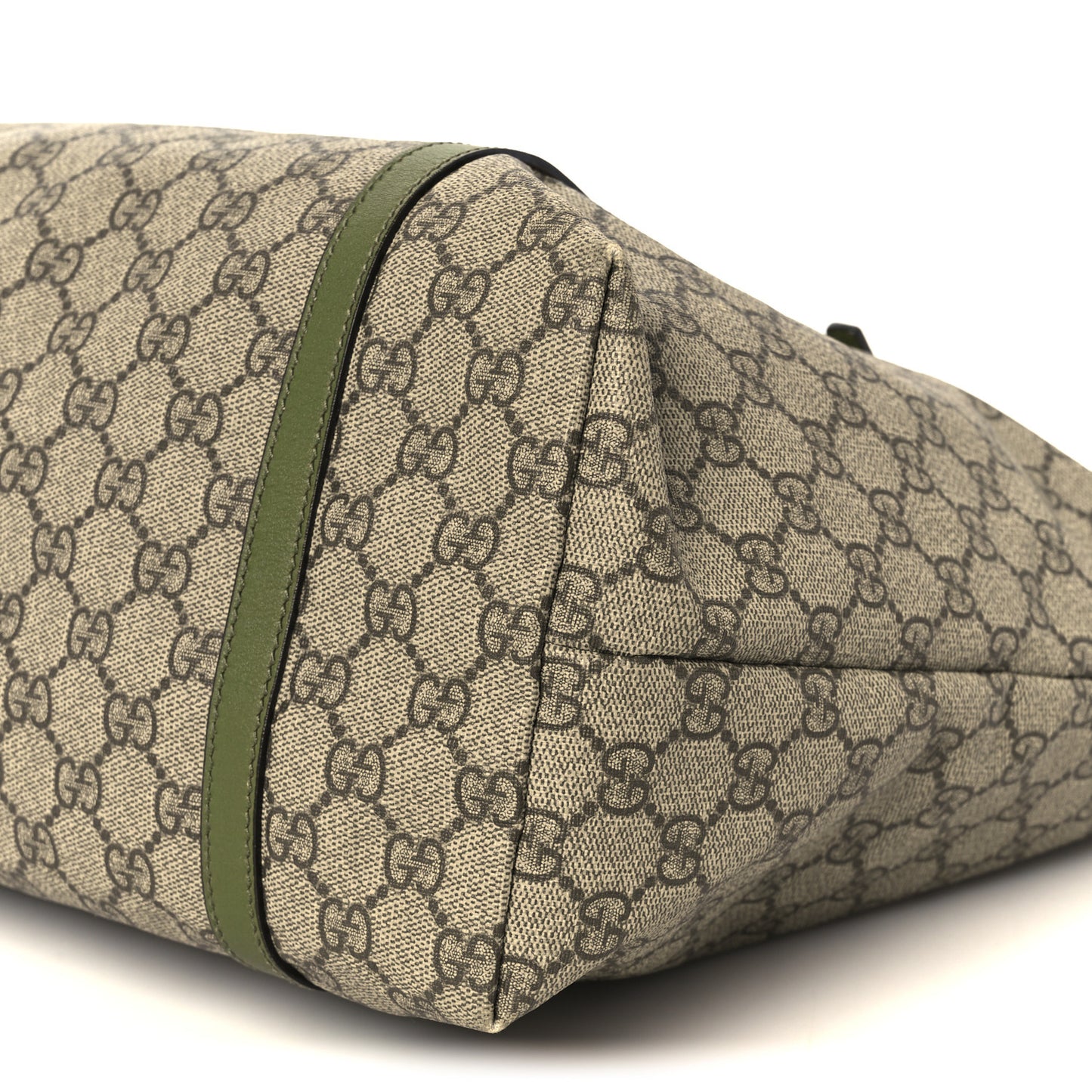 GG Supreme Monogram Medium Nice Tote Green