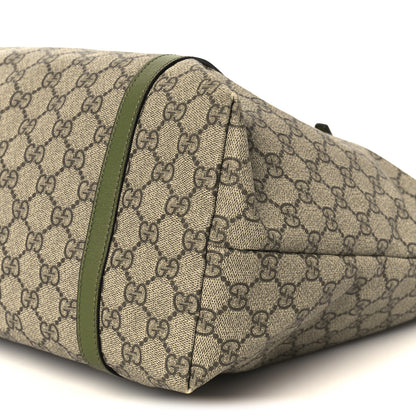 Gucci GG Supreme Monogram Medium Nice Tote Green 11 of 16