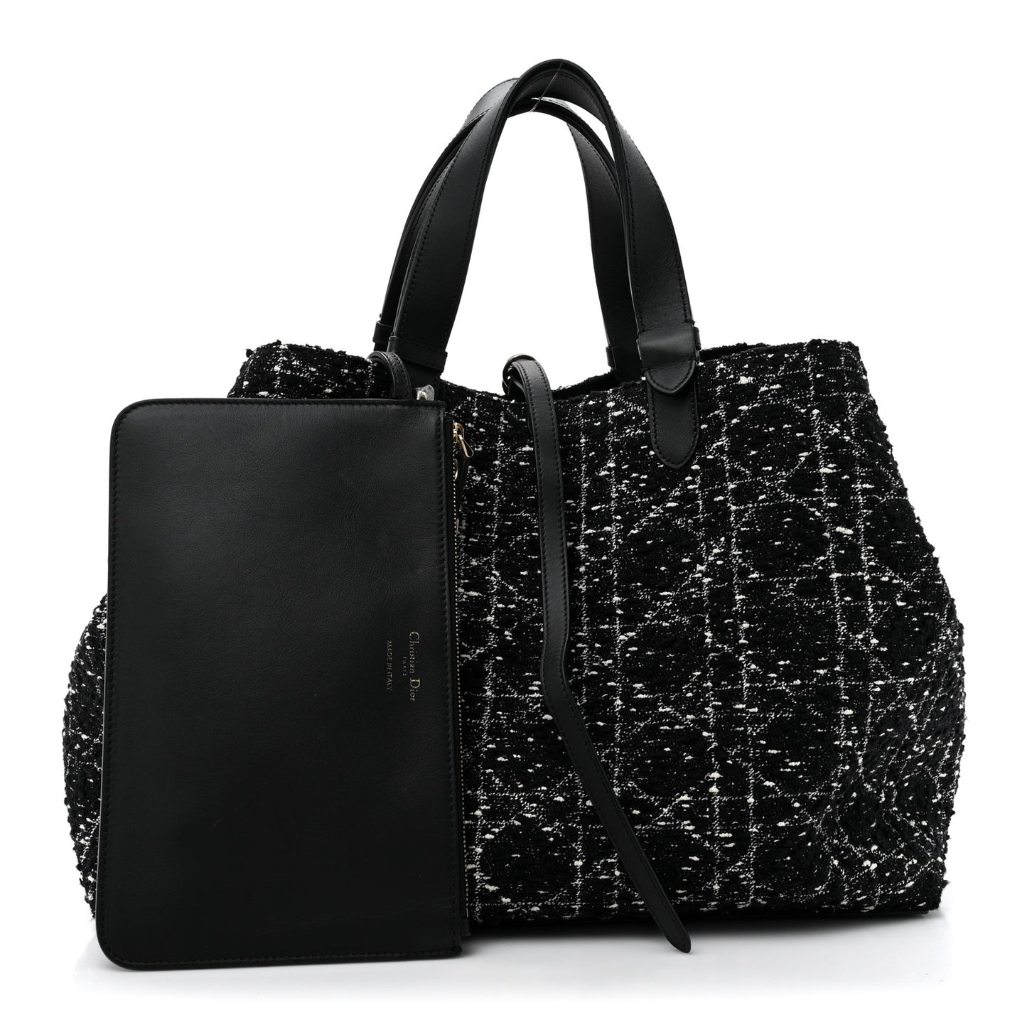 Tweed Cannage Large Toujours Black White