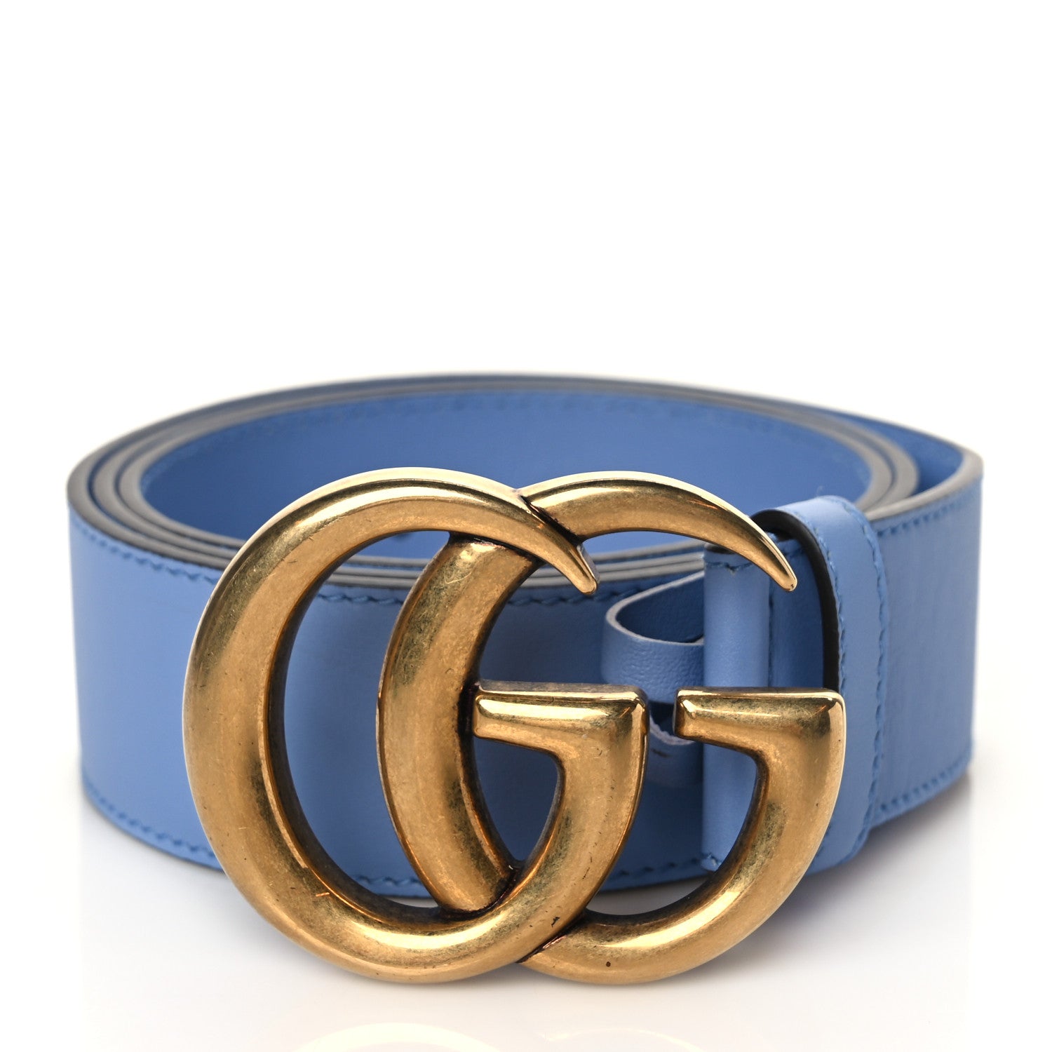 Gucci Calfskin Double G 40mm Belt 90 36 Clear Sky Blue 1 of 6