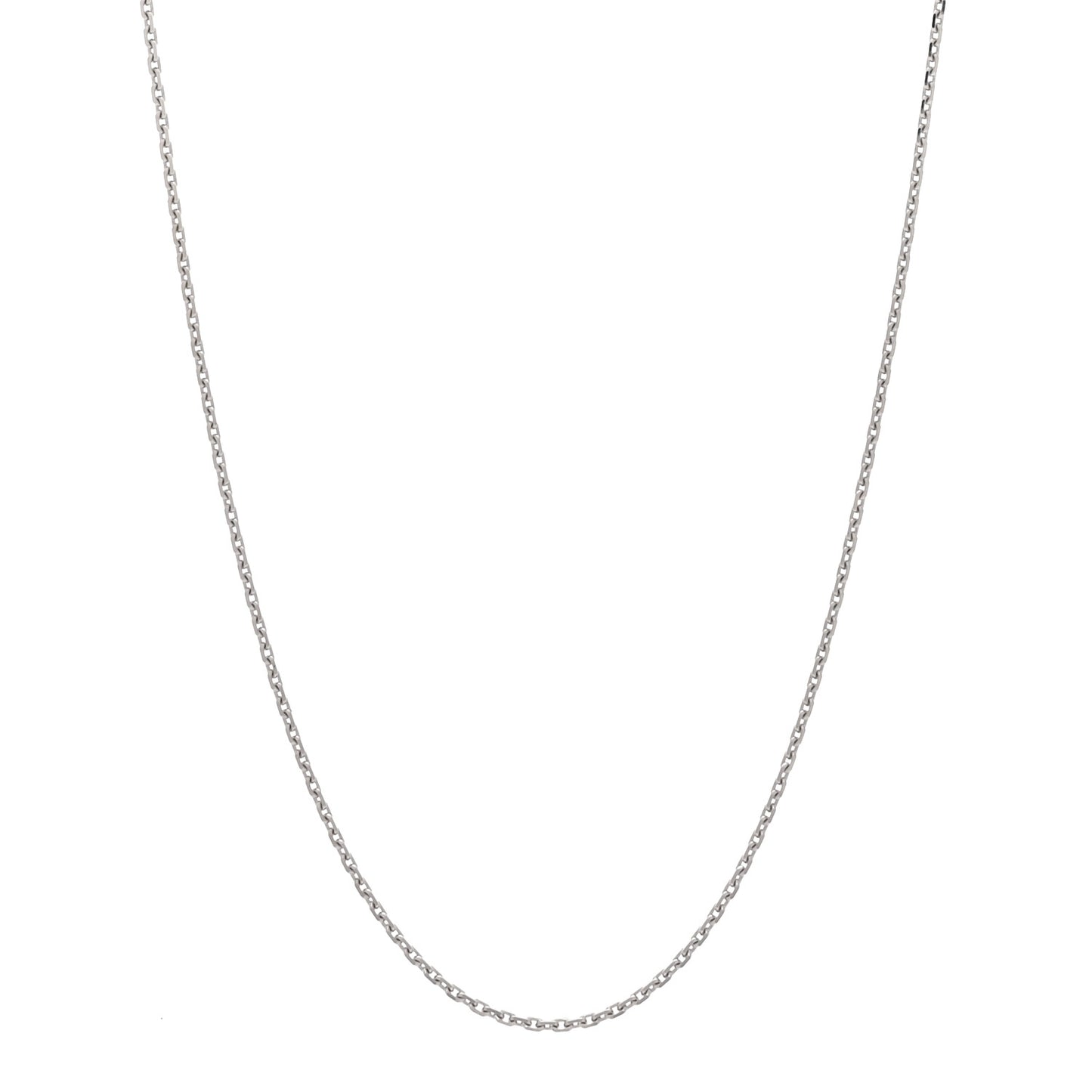 18K White Gold Trace Chain Necklace 50cm