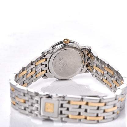 Omega Stainless Steel 18K Yellow Gold 22mm Quartz Watch Champagne 4370.11.00 5 of 7
