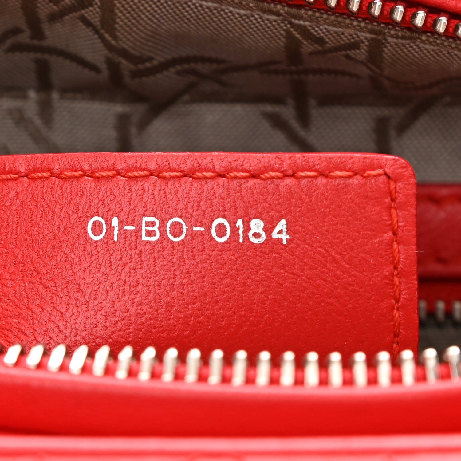 Christian Dior Lambskin Cannage Medium Lady Dior Red 7 of 11