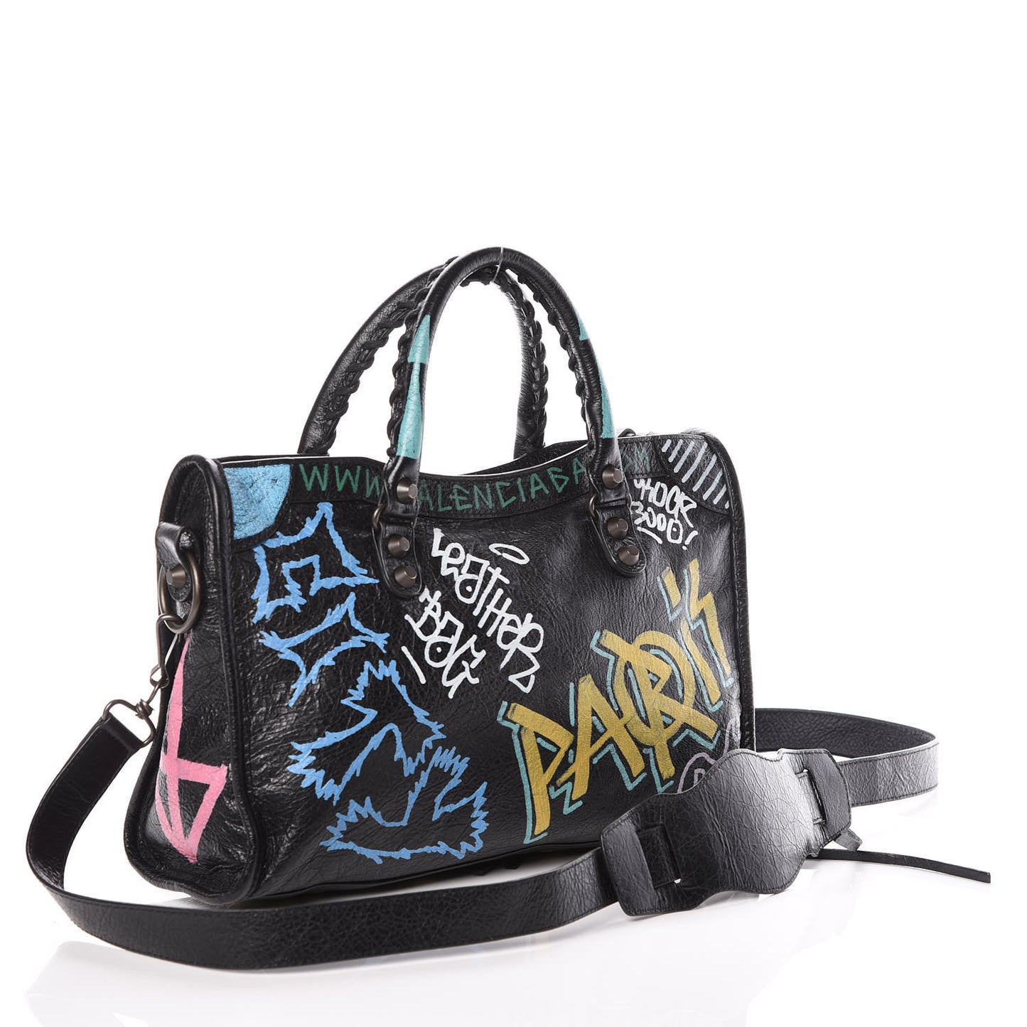 Agneau Graffiti All Over Classic Hardware S City Black Multicolor