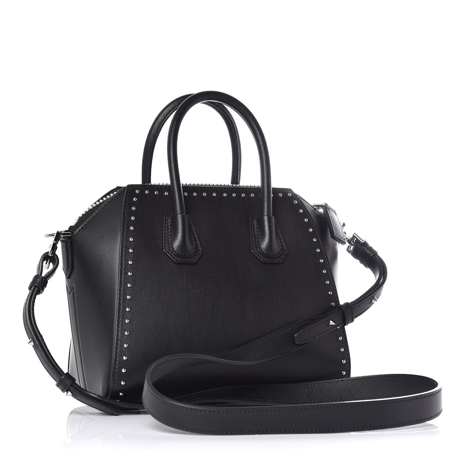 Givenchy Smooth Calfskin Mini Studded Antigona Black 3 of 9