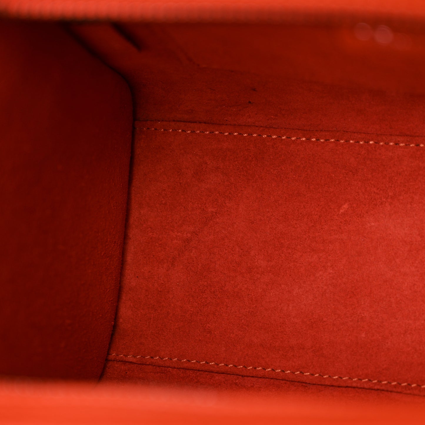 Drummed Calfskin Nano Luggage Terracotta