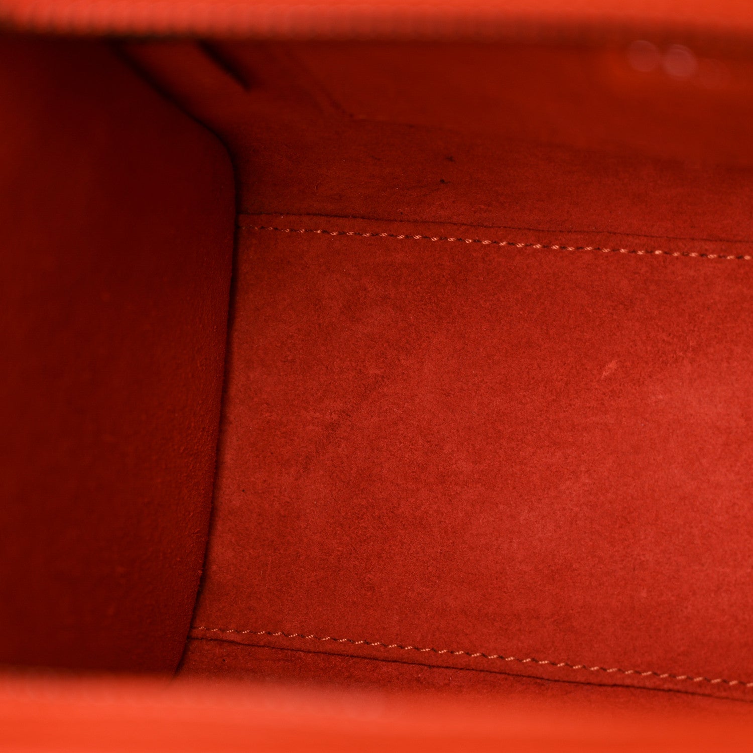 Celine Drummed Calfskin Nano Luggage Terracotta 12 of 13
