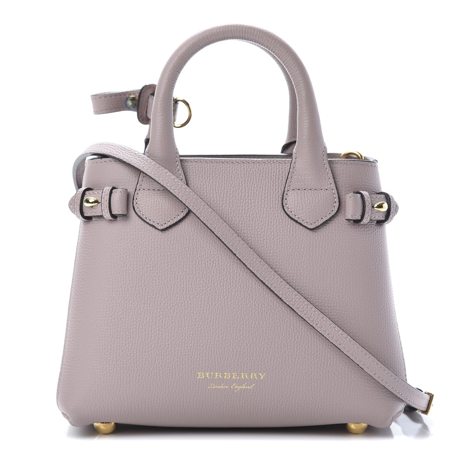 Burberry Grainy Calfskin House Check Baby Banner Tote Pale Orchid 1 of 11