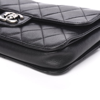 Chanel Goatskin Quilted Medium Perfect Edge Flap Black 8 of 9