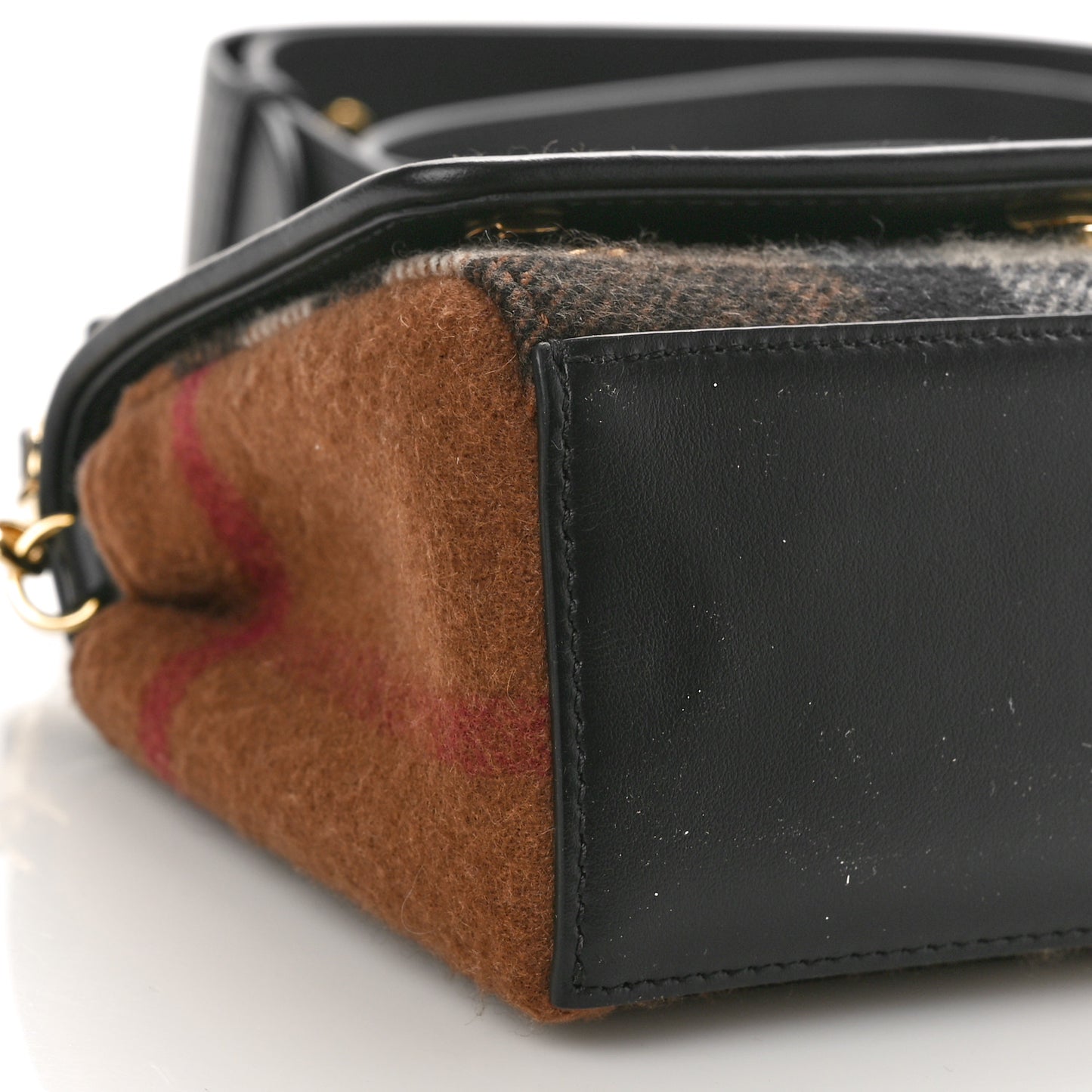 Cashmere Hackberry Check Note Medium Crossbody Bag Black