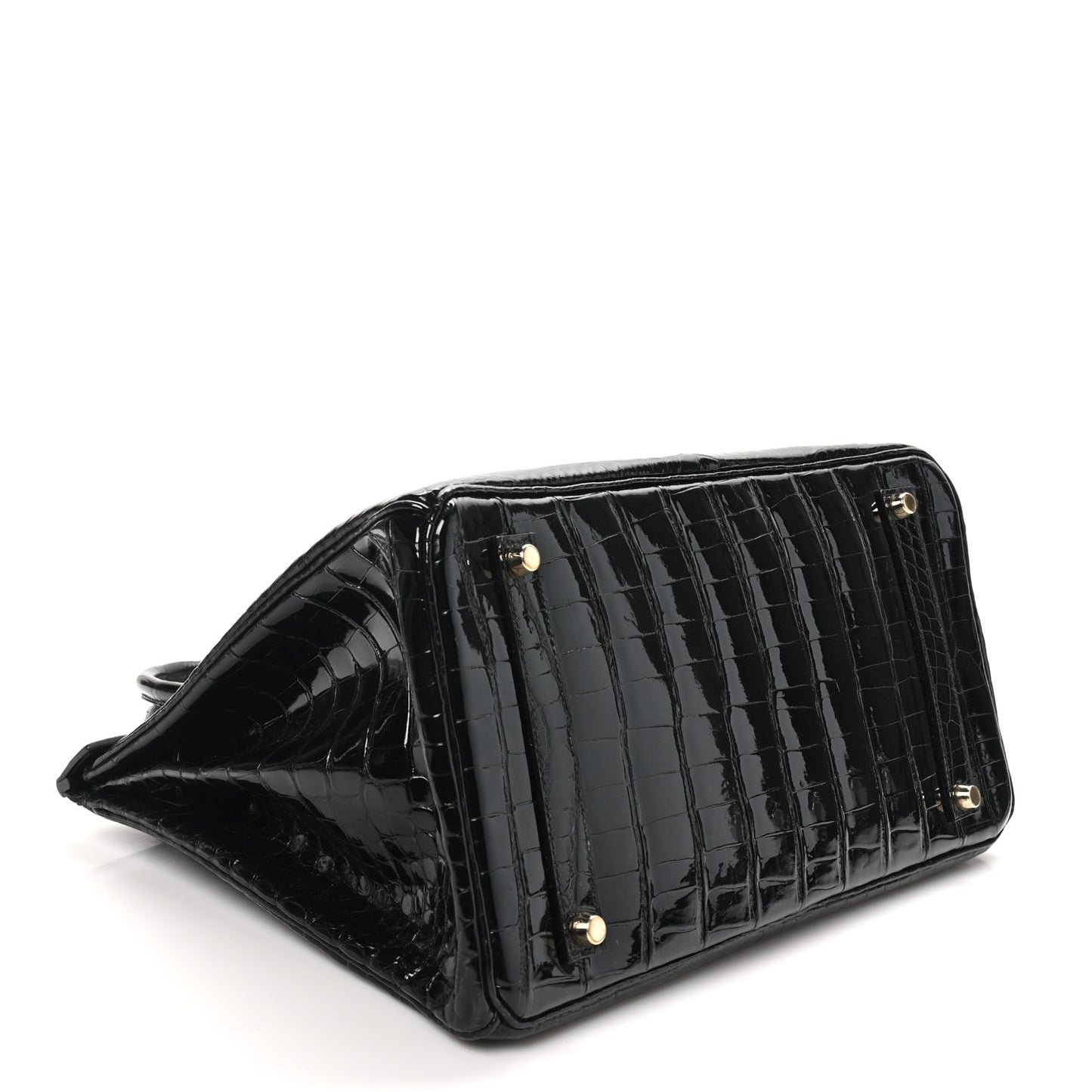 Shiny Porosus Crocodile Birkin 35 Black