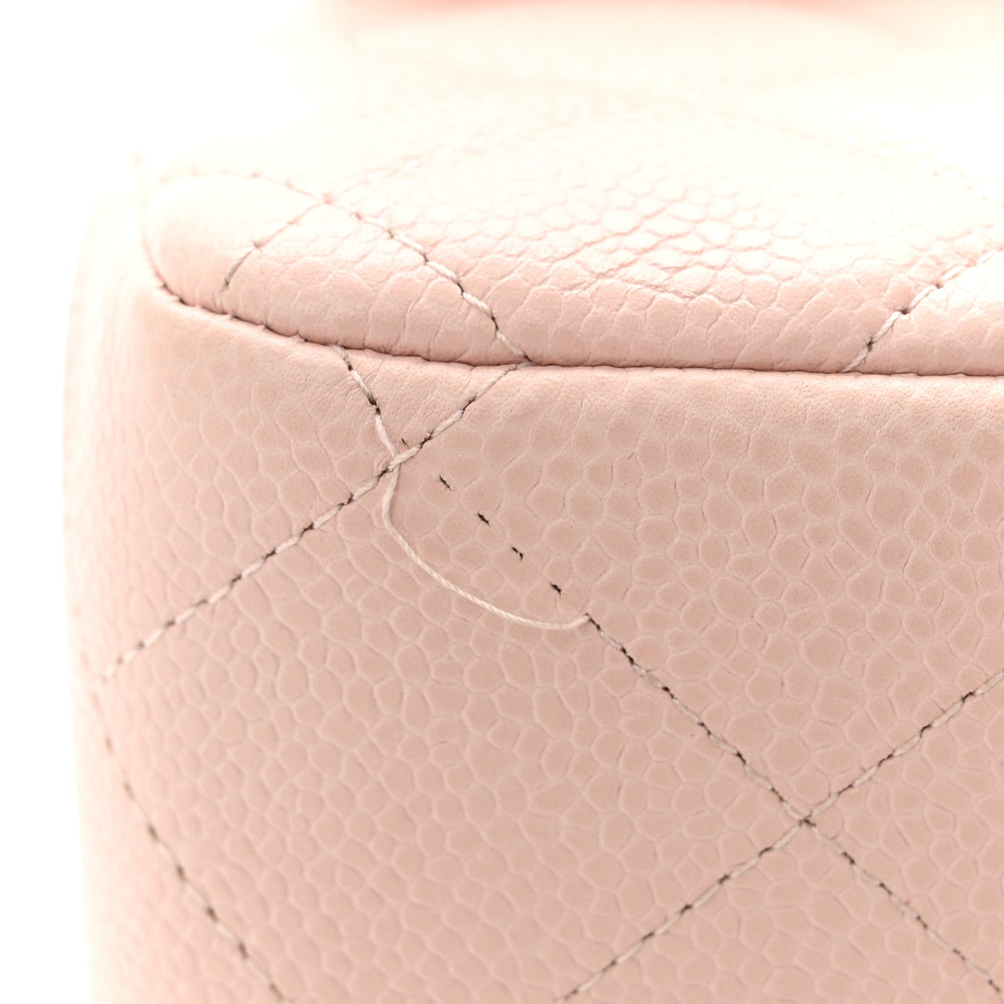 Caviar Quilted Jumbo Double Flap Light Pink