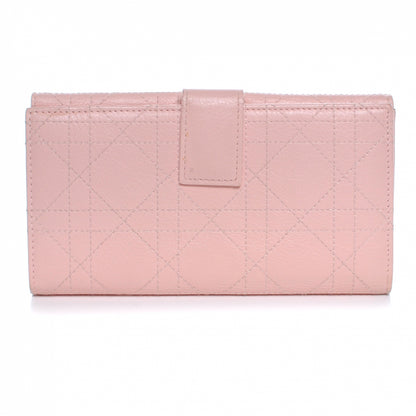 Christian Dior Leather Stitched Lady Cannage Wallet Pink 3 of 7