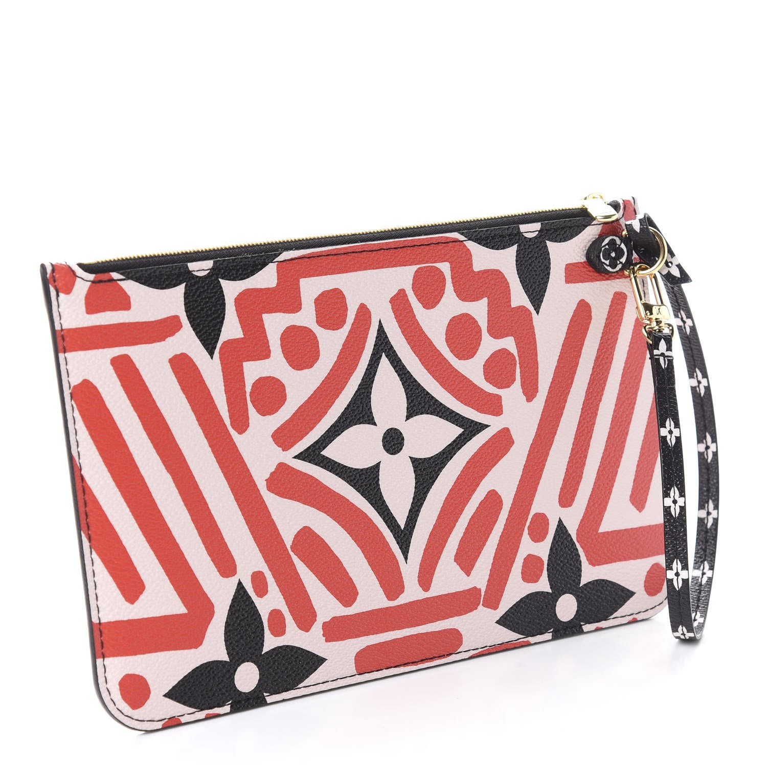 Louis Vuitton Monogram Giant Crafty Neverfull MM GM Pochette Creme Rouge Black 2 of 5
