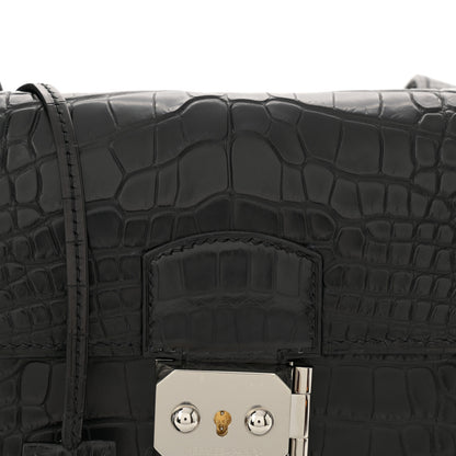 Hermes Matte Alligator Sac A Depeches 21 Messenger Bag Black 8 of 10