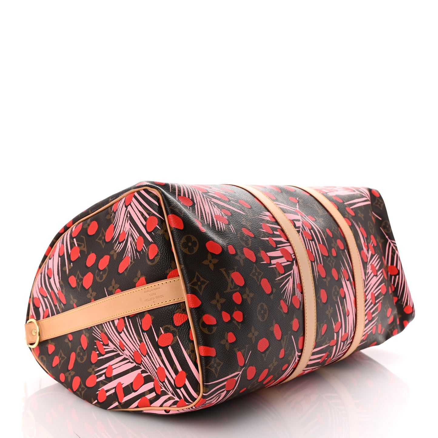 Monogram Jungle Dots Keepall Bandouliere 50 Sugar Pink Poppy