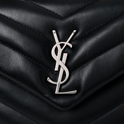 Saint Laurent Calfskin Y Quilted Monogram Small Loulou Chain Satchel Black 15 of 15