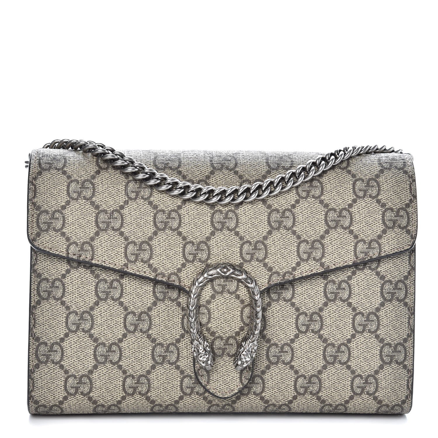 Gucci GG Supreme Monogram Mini Dionysus Chain Wallet Beige Taupe 1 of 8