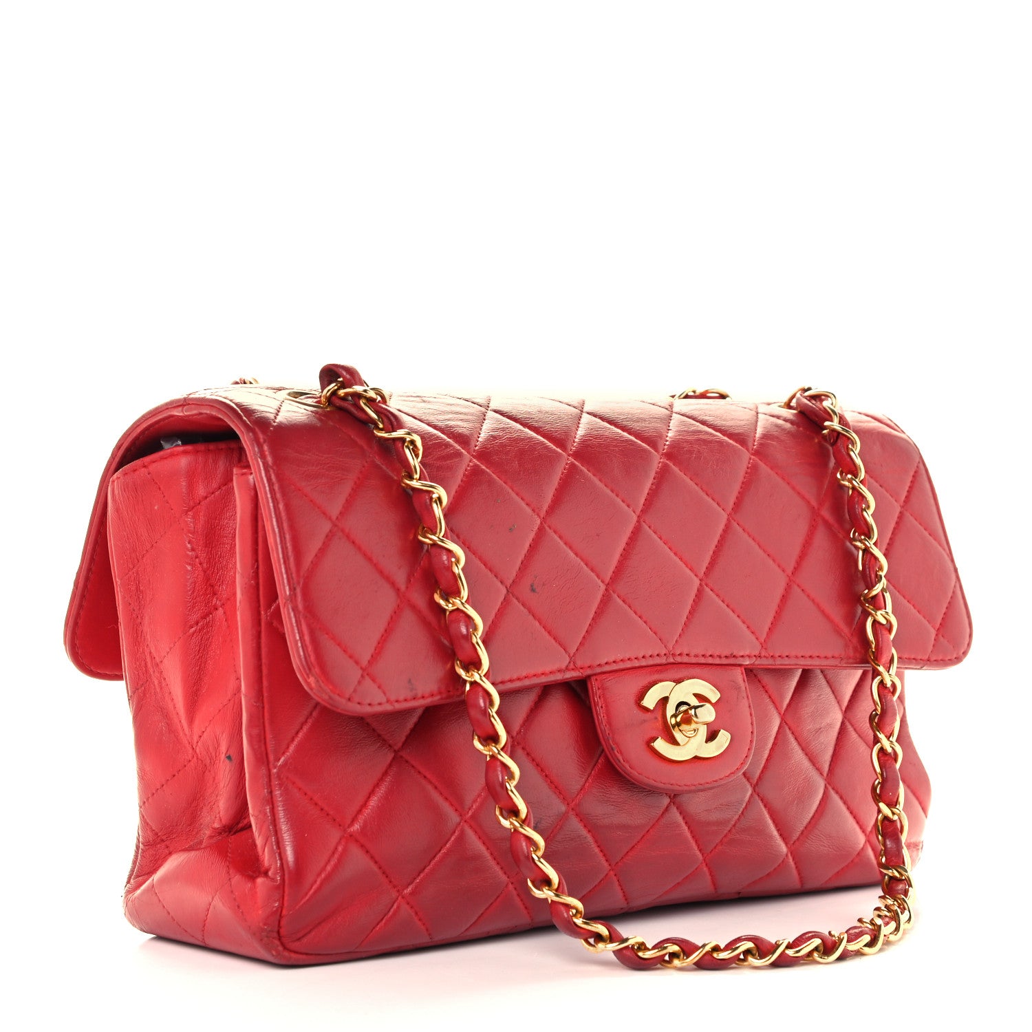 Chanel Lambskin Quilted Medium Double Sided Flap Red 3 of 12