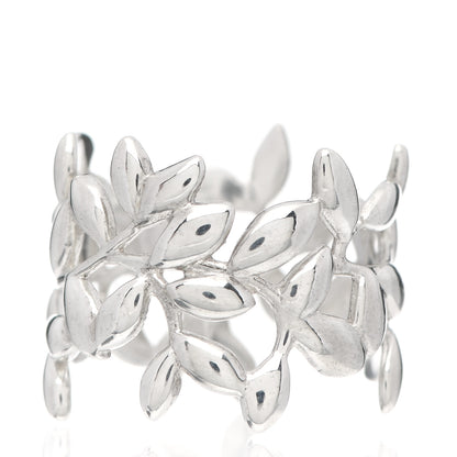 Tiffany Sterling Silver Wide Paloma Picasso Olive Leaf Band Ring 54 7 3 of 4