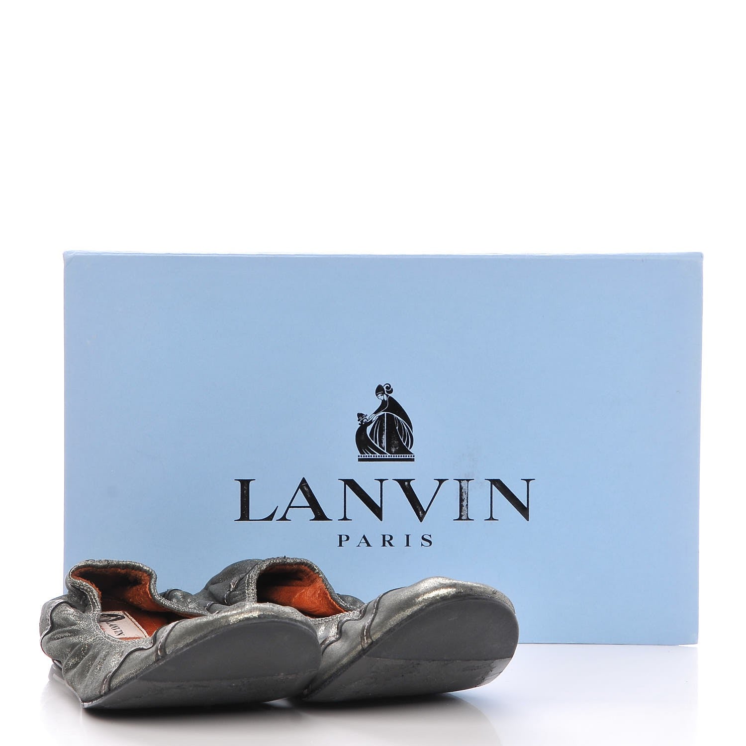 Lanvin Metallic Lambskin Elastic Ballet Flats 39 Dore Argent 13 of 13
