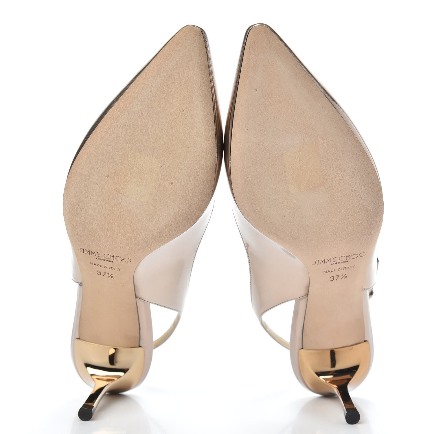 Jimmy Choo Mirror Erin 60 Slingback Pumps 37.5 Gold 5 of 8