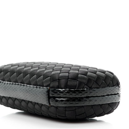 Bottega Veneta Satin Intreccio Impero Ayers Knot Clutch Black 9 of 12