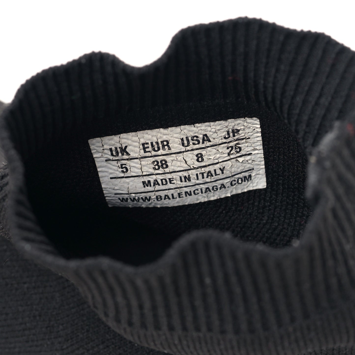 Neoprene Knit Womens Speed Sneakers 38 Black