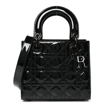 Christian Dior Ultraglossy Patent Cannage Small Lady Dior Black 1 of 10